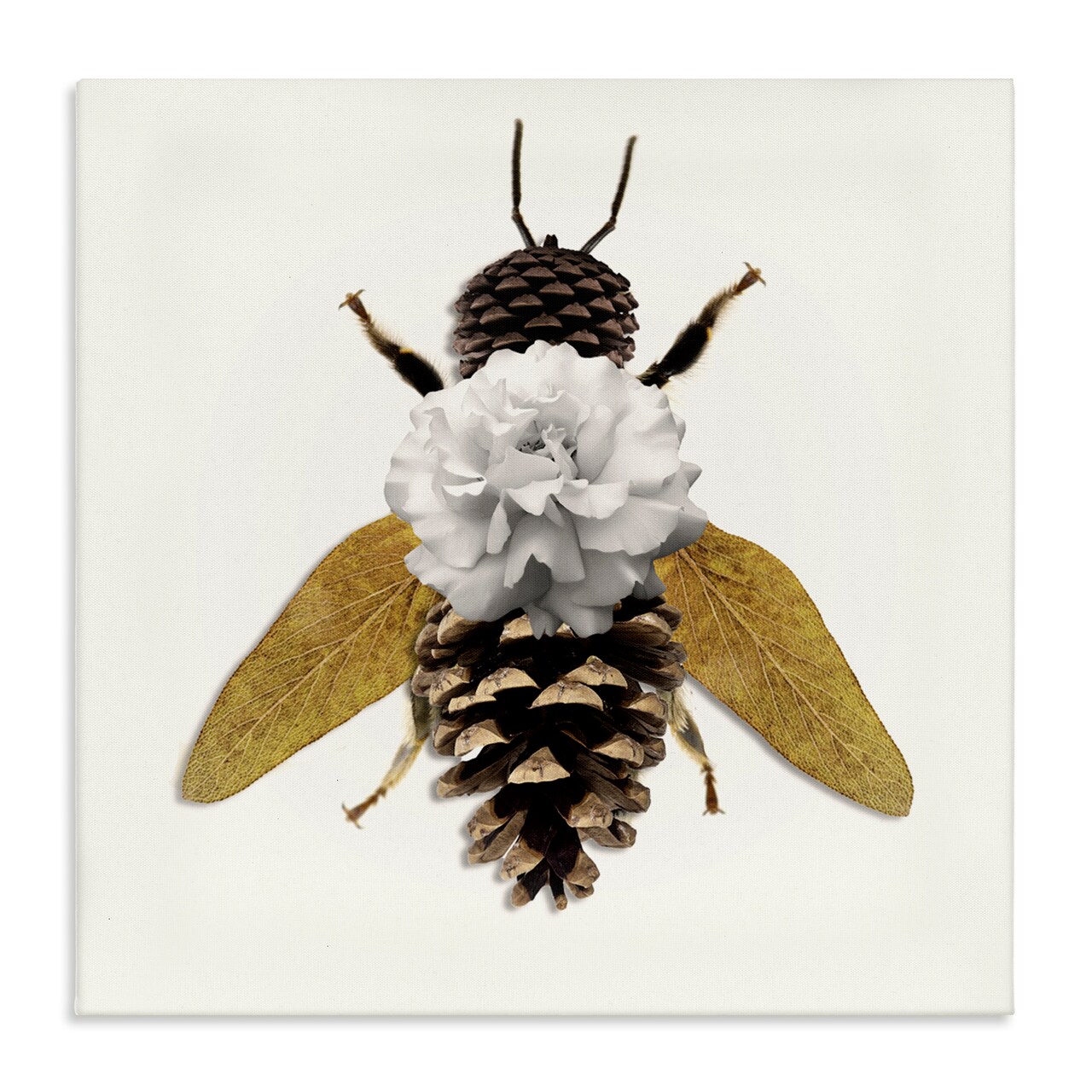 Stupell Industries Nature Constructed Bee Canvas, design by Sasha